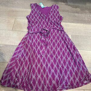 41 HAWTHORN WOMENS PURPLE KASSIDY FAUX WRAP DRESS NEW LARGE